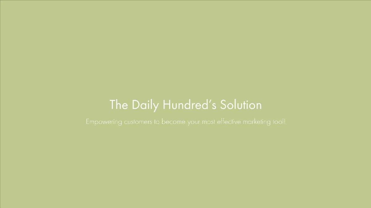 Daily Hundred pitch deck slide 5 of 26
