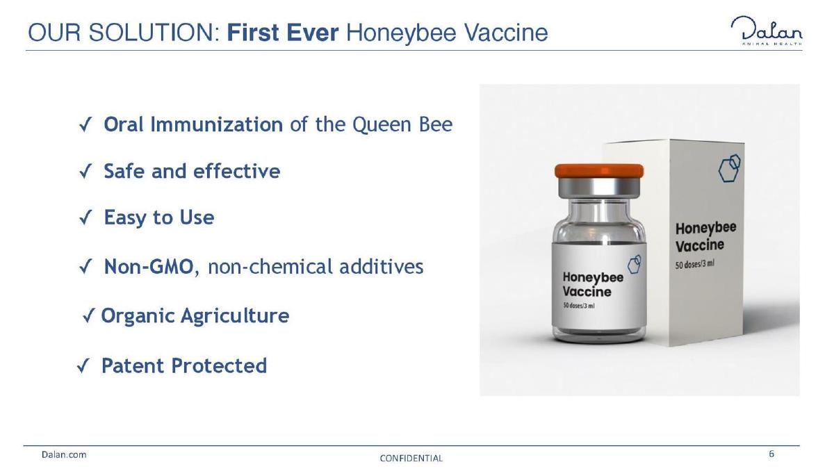 Dalan Animal Health pitch deck slide 6 of 16