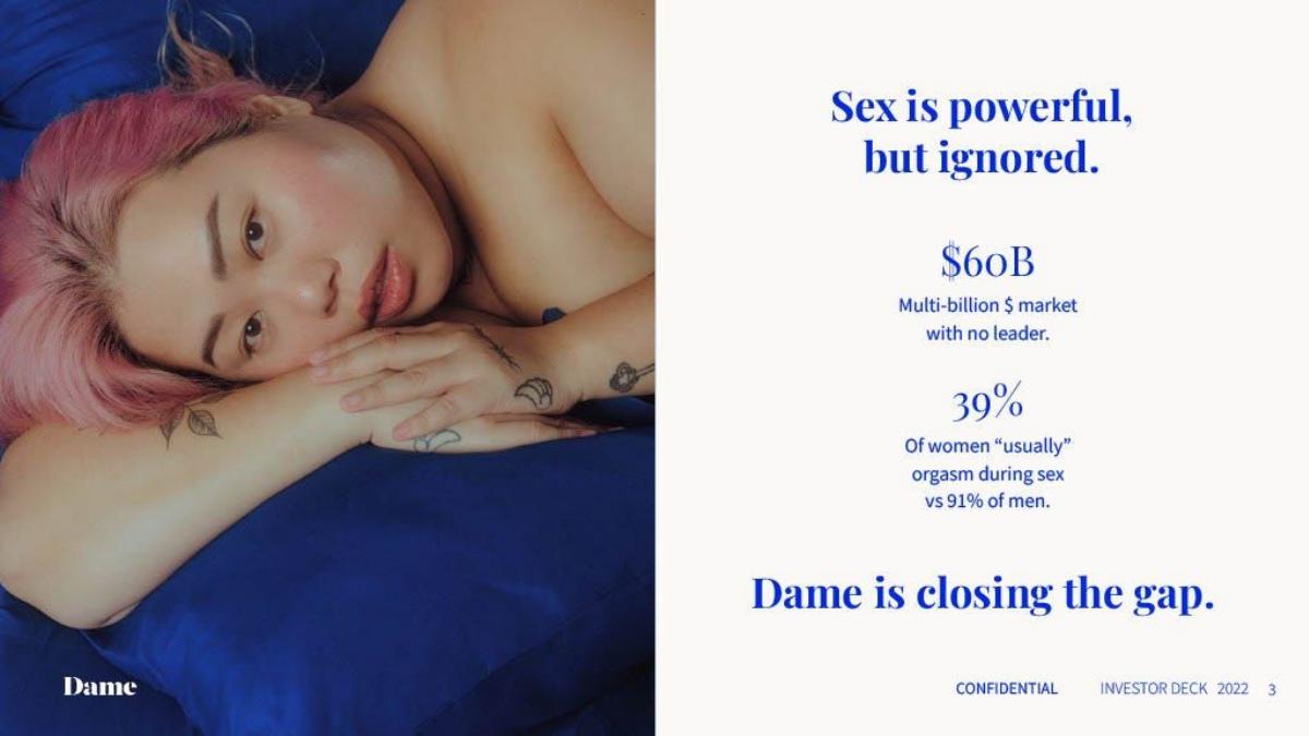 Dame pitch deck slide 3 of 16