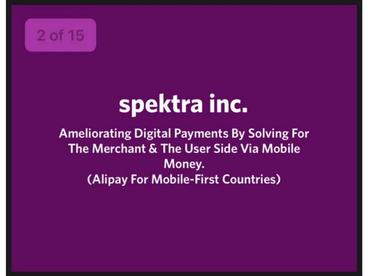 Dash (formerly Spektra) - pitch deck slide 1 of 12