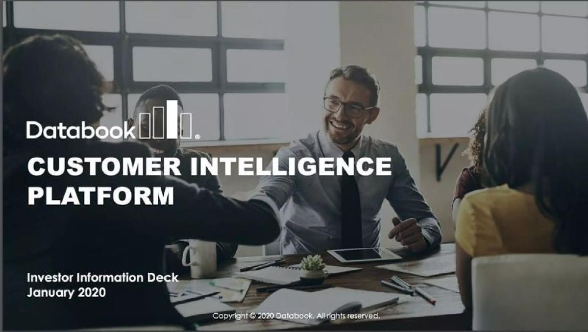 Databook pitch deck slide 1 of 14