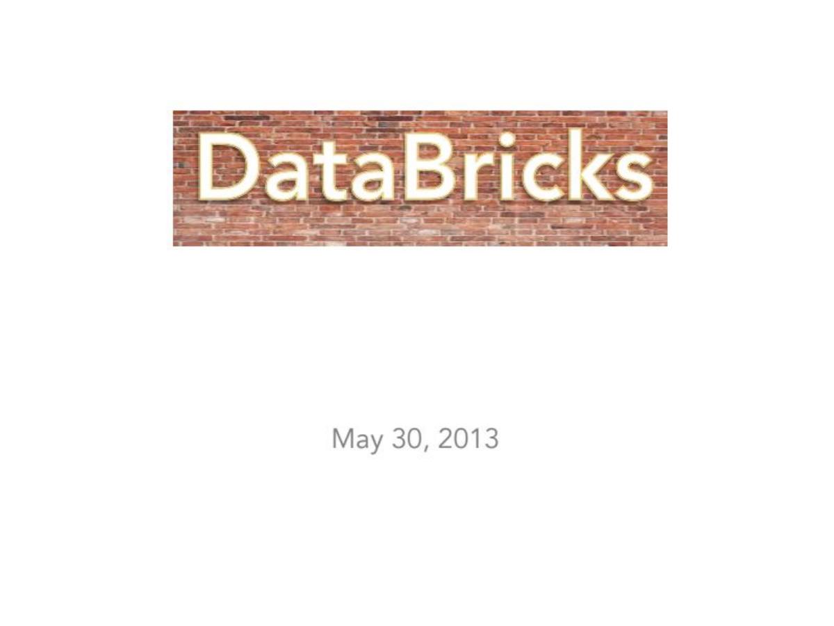 Databricks Series A pitch deck slide 1 of 36