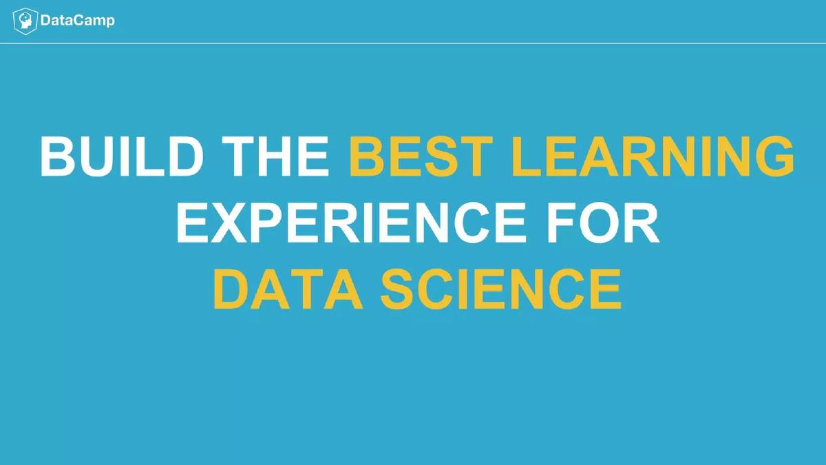 DataCamp pitch deck slide 2 of 24