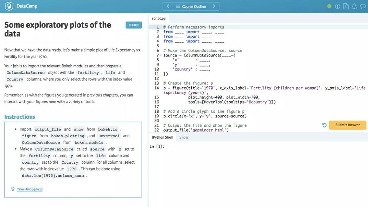 DataCamp pitch deck slide 6 of 24