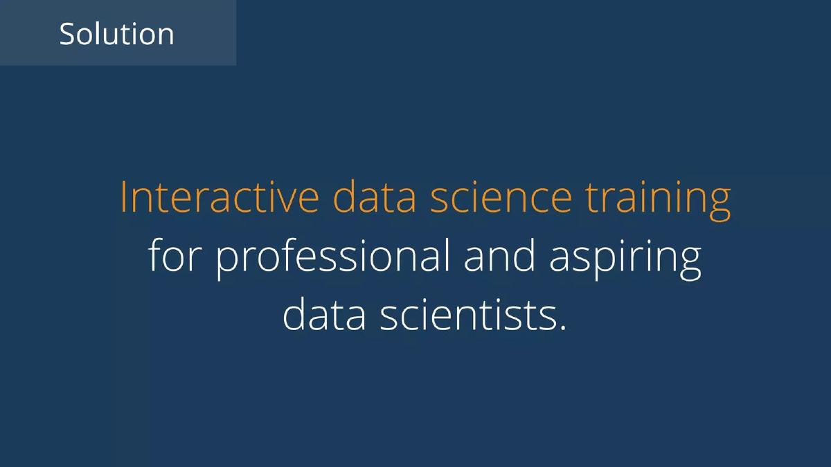 DataCamp pitch deck slide 4 of 11