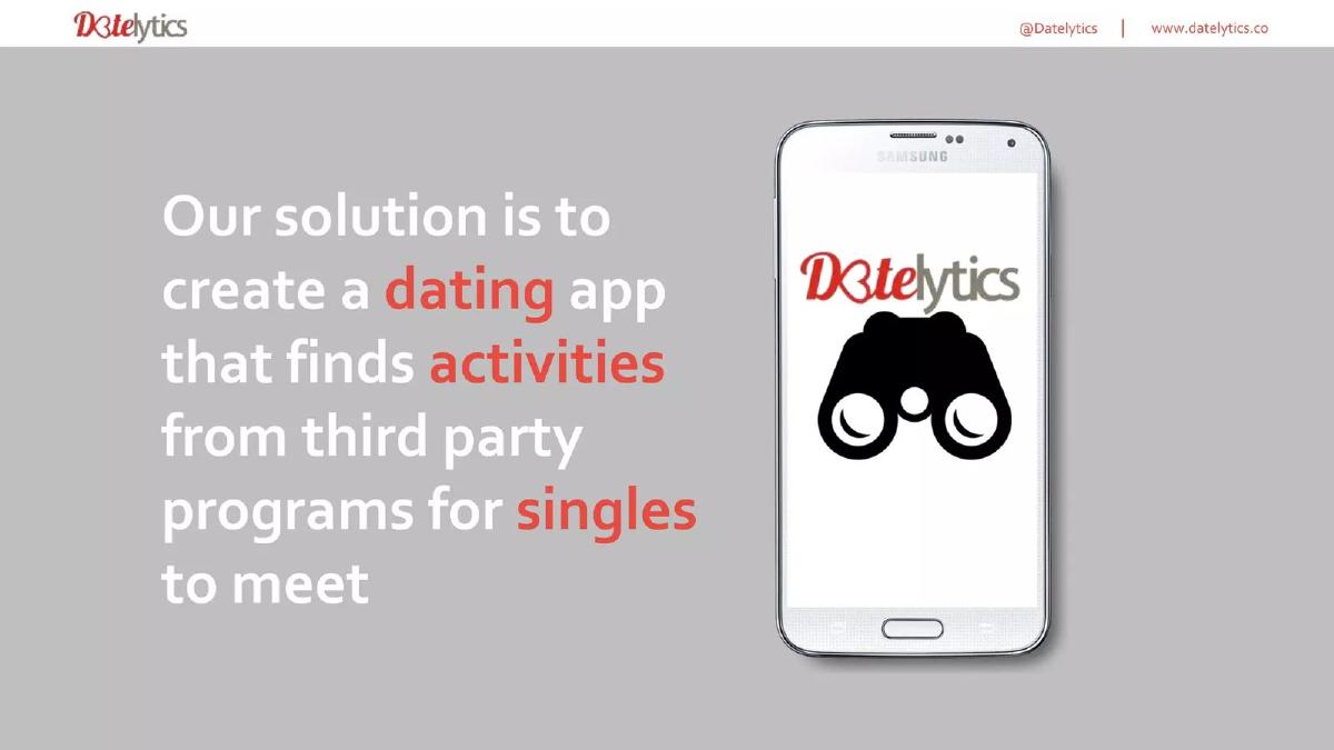 Datelytics pitch deck slide 6 of 12