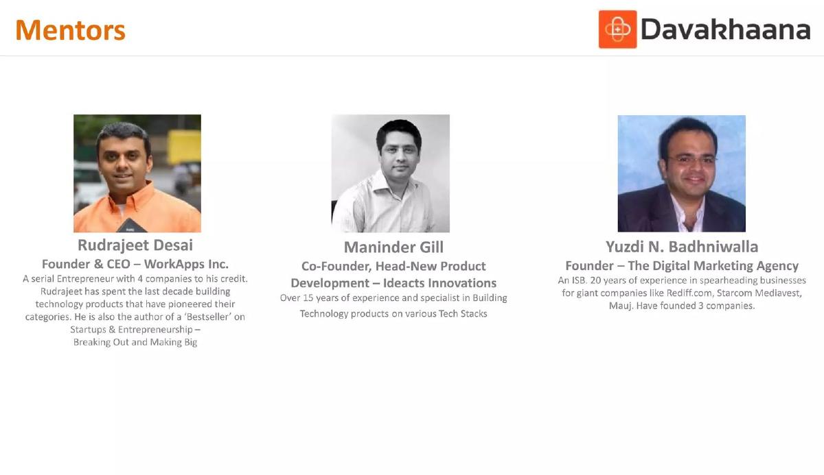 Davakhaana pitch deck slide 3 of 12