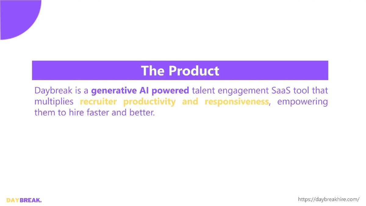 Daybreak pitch deck slide 3 of 15