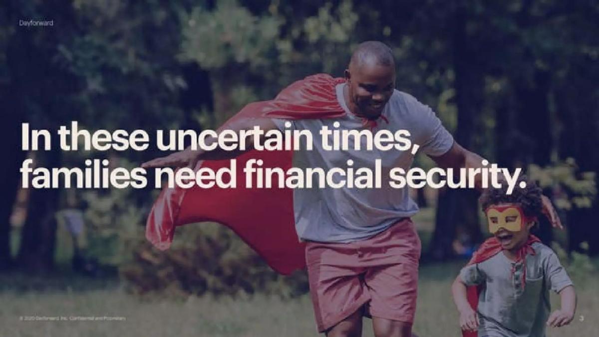 Dayforward pitch deck slide 2 of 17