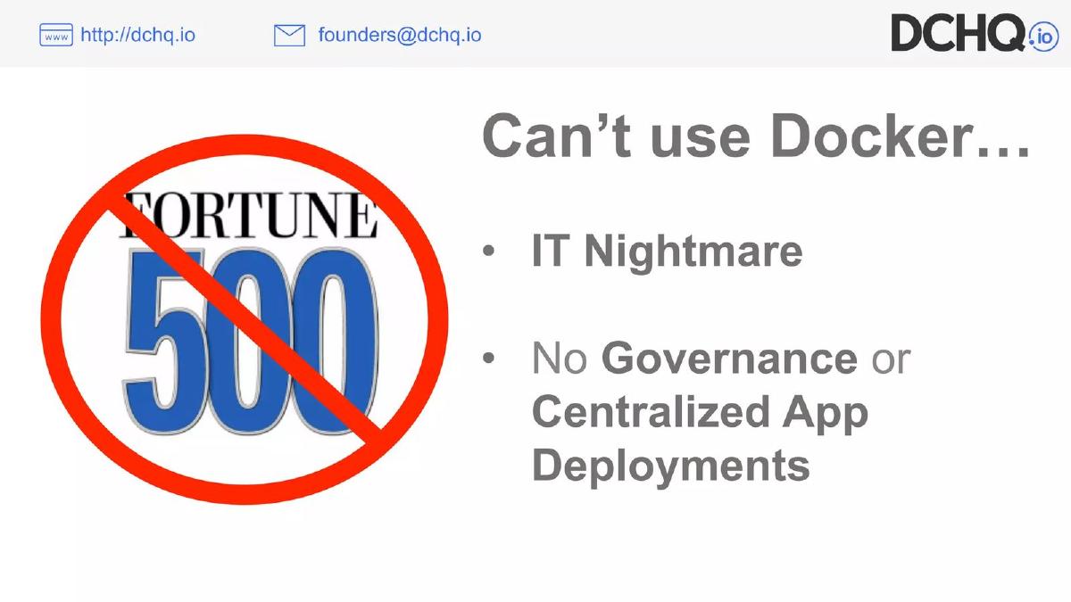 DCHQ (later HyperForm) pitch deck slide 4 of 9