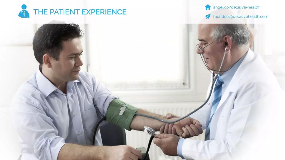 Decisive Health pitch deck slide 2 of 11