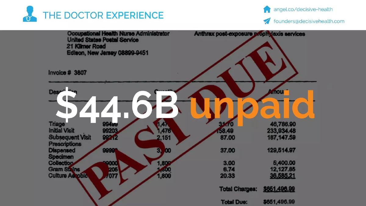 Decisive Health pitch deck slide 5 of 11
