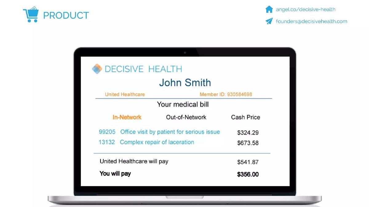 Decisive Health pitch deck slide 6 of 11