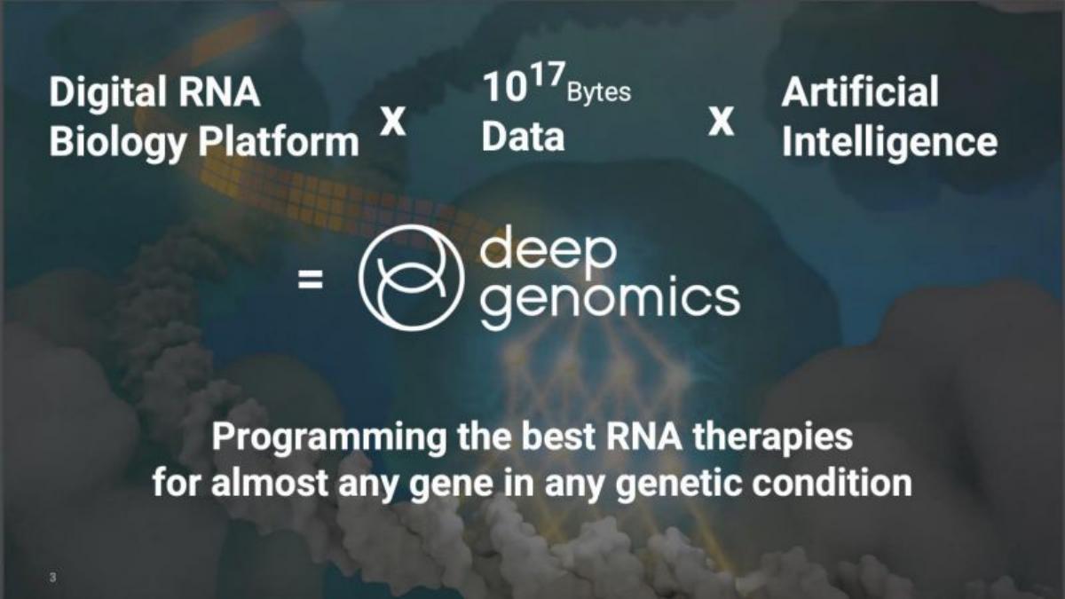 Deep Genomics pitch deck slide 3 of 16