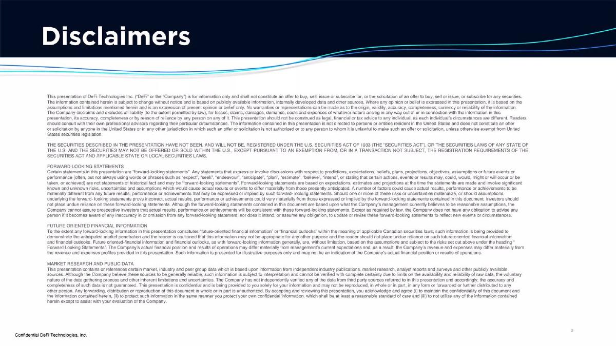 DeFi Technologies pitch deck slide 2 of 21
