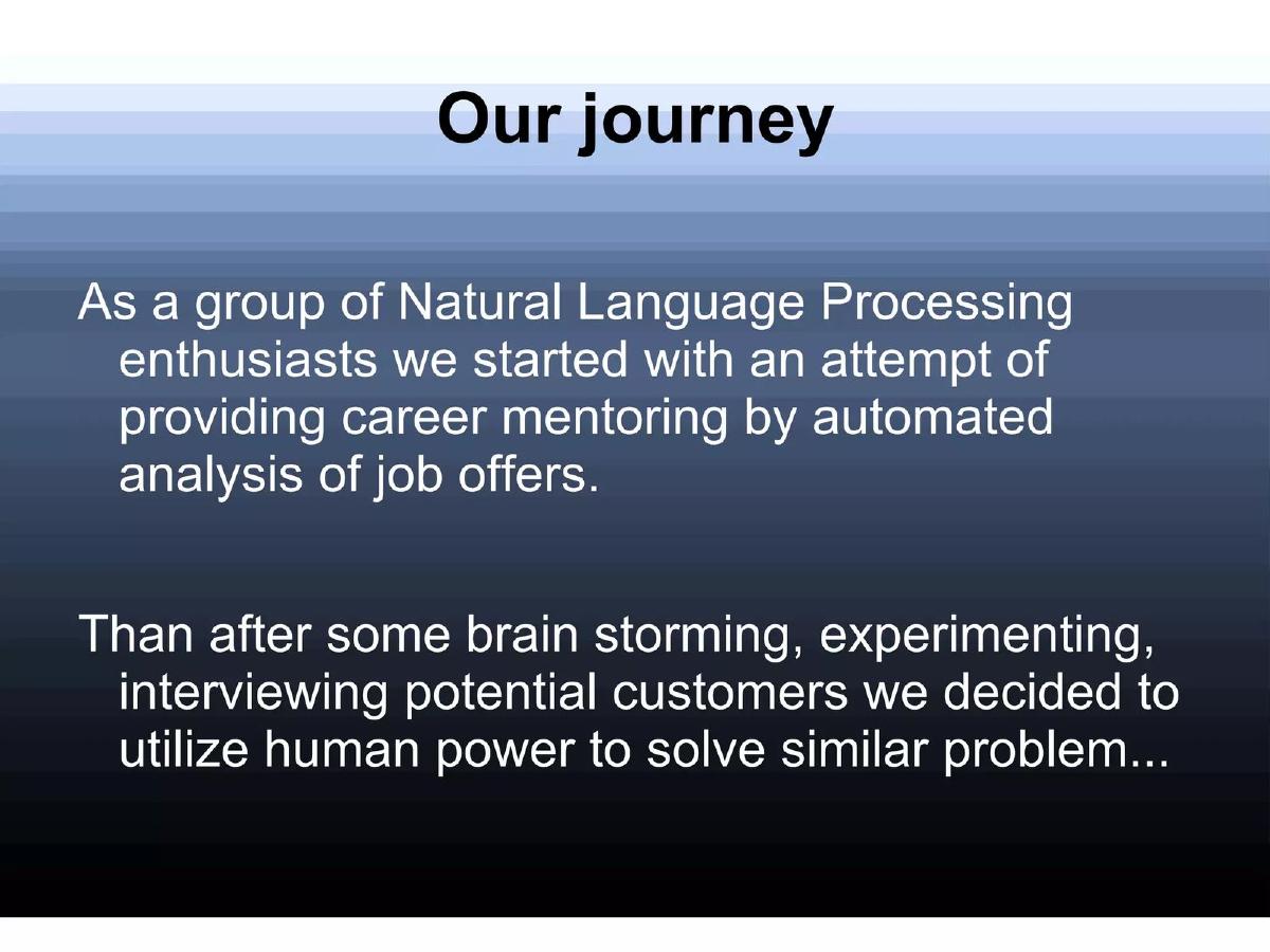 Jobmento pitch deck slide 2 of 9
