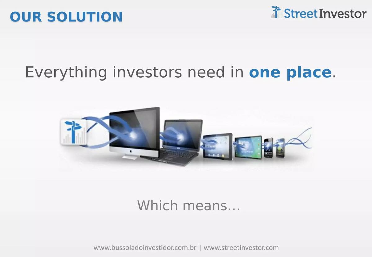 Street Investor (Bússola do Investidor) pitch deck slide 5 of 13