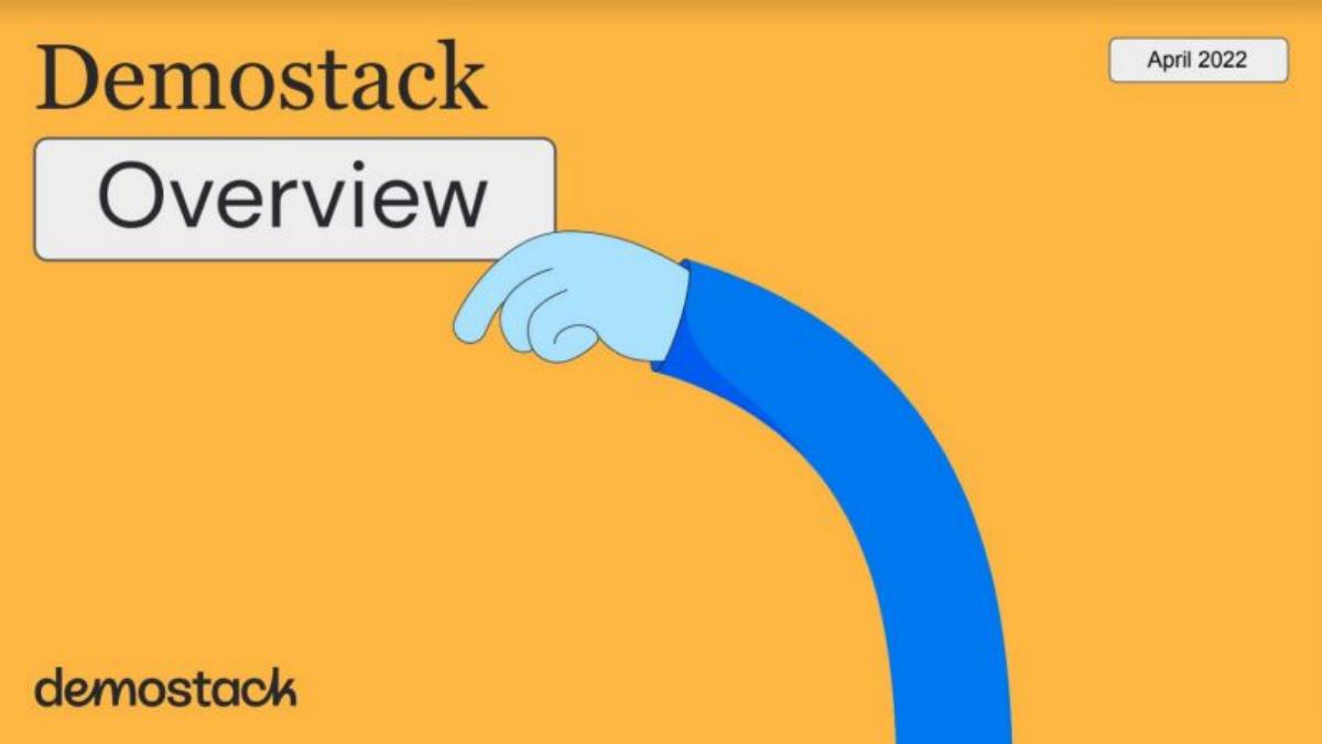 Demostack pitch deck slide 1 of 11