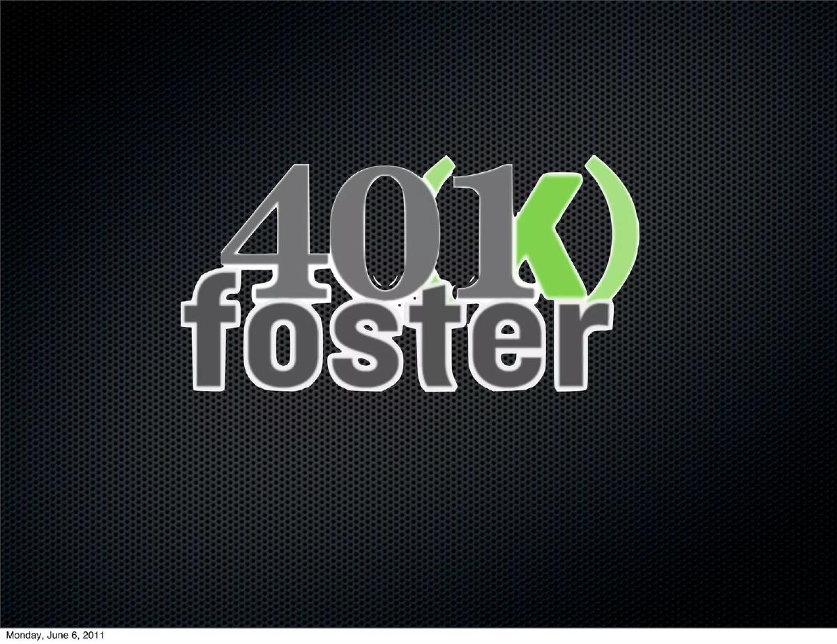 401(k) Foster pitch deck slide 4 of 17
