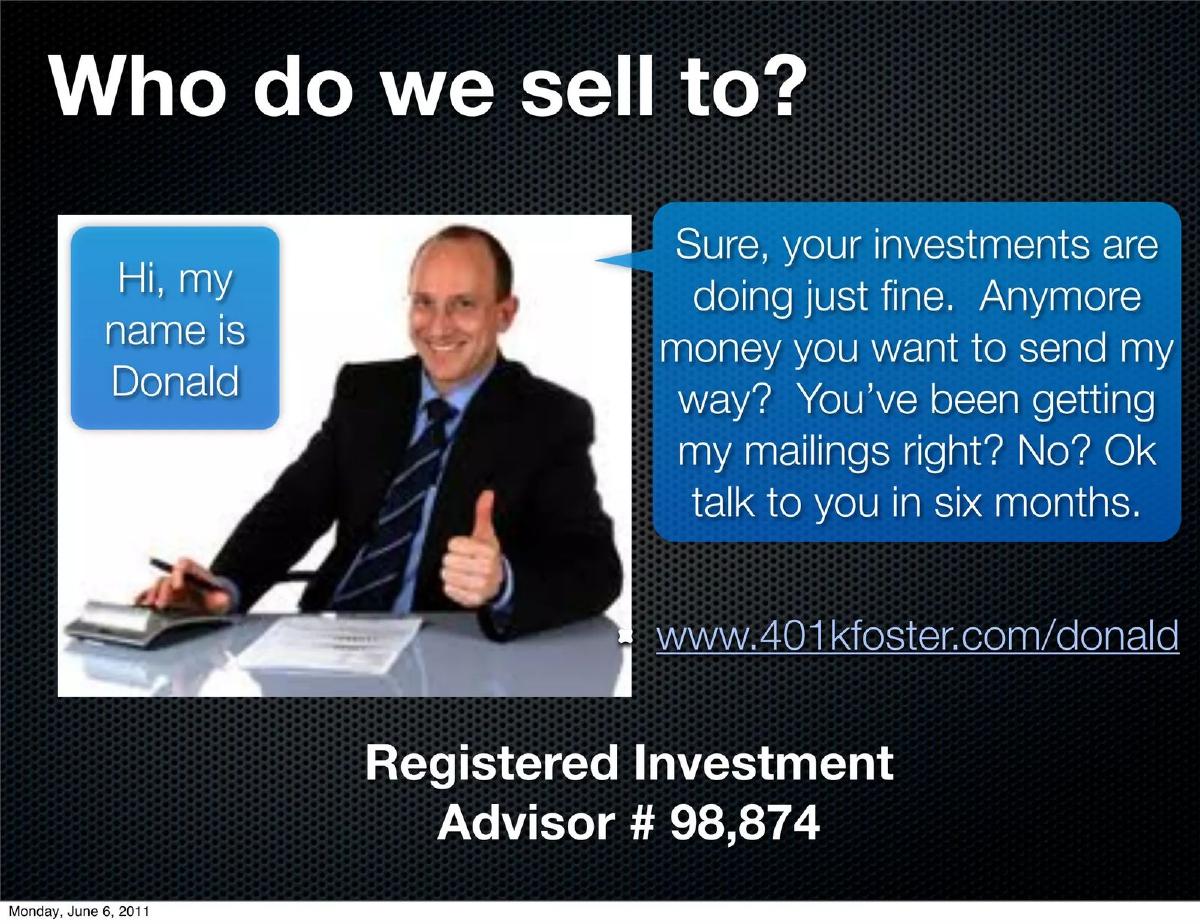 401(k) Foster pitch deck slide 5 of 17