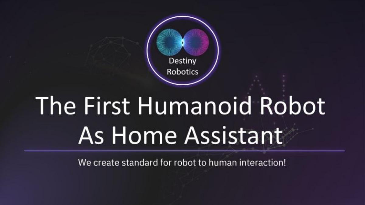 Destiny Robotics pitch deck slide 1 of 13
