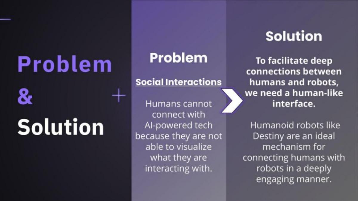 Destiny Robotics pitch deck slide 4 of 13