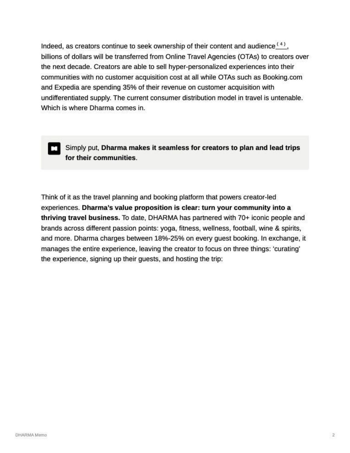 Dharma pitch deck slide 2 of 17