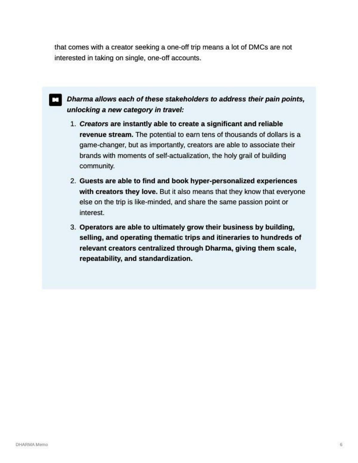 Dharma pitch deck slide 6 of 17
