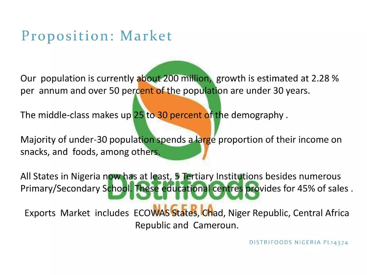 Distrifoods Nigeria pitch deck slide 4 of 13