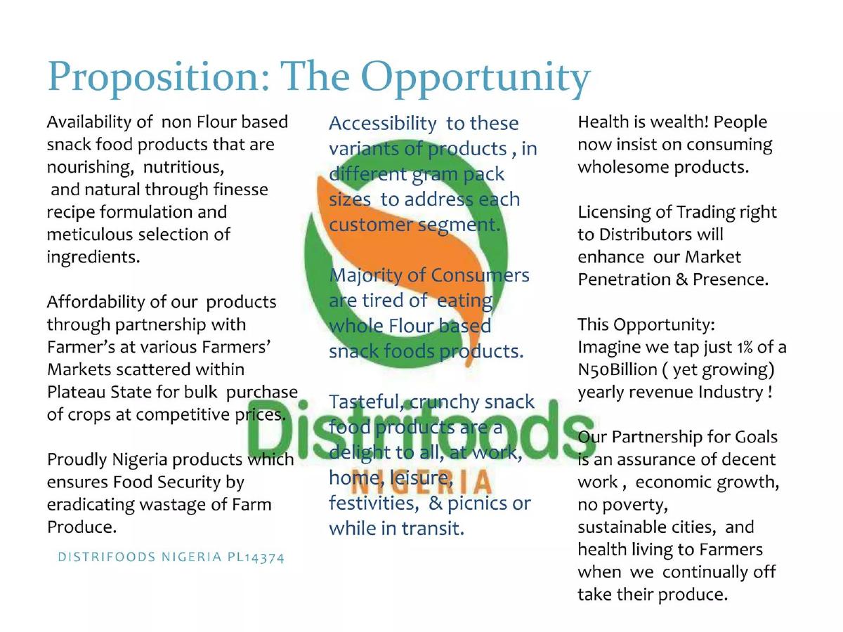 Distrifoods Nigeria pitch deck slide 6 of 13