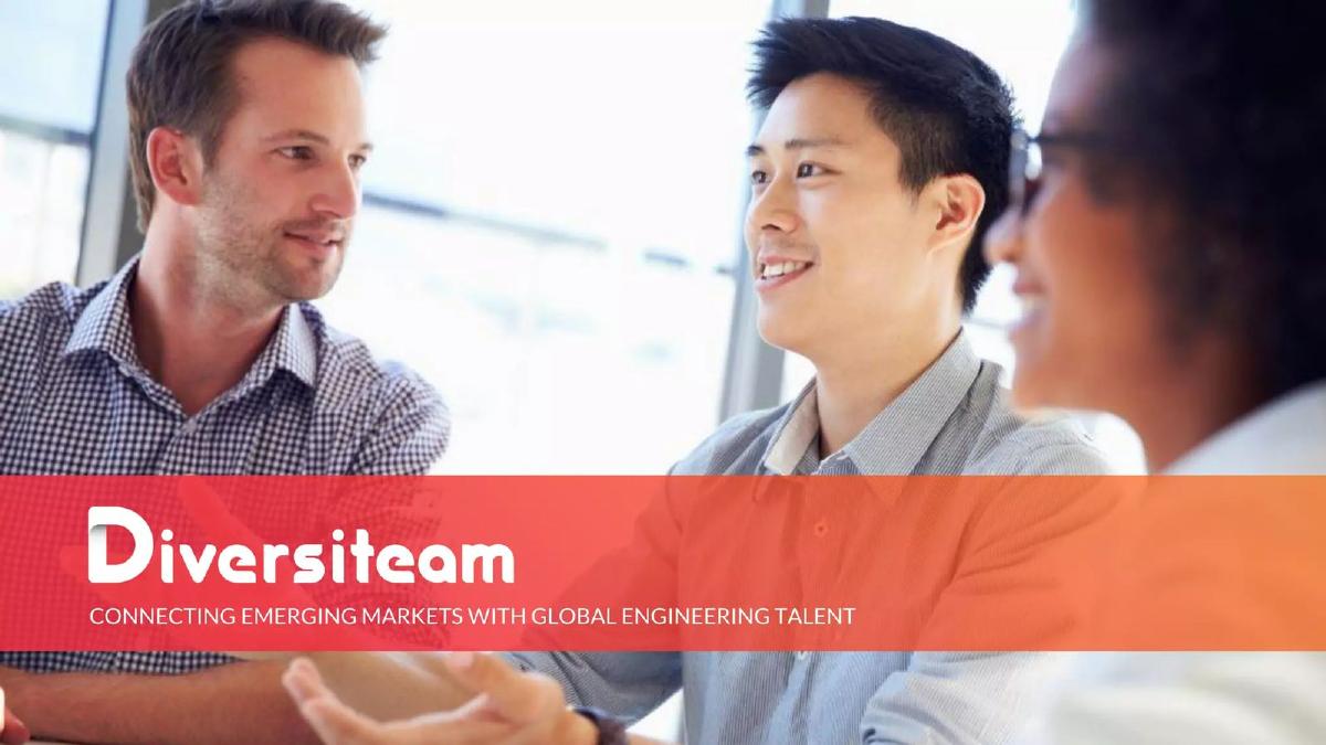 Diversiteam pitch deck slide 1 of 6