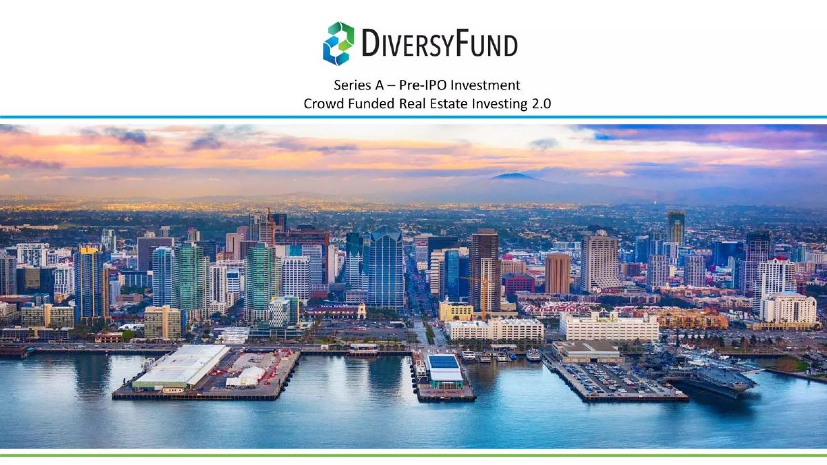 DiversyFund pitch deck slide 1 of 18
