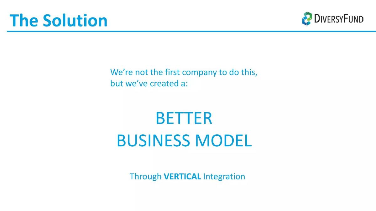 DiversyFund pitch deck slide 6 of 18
