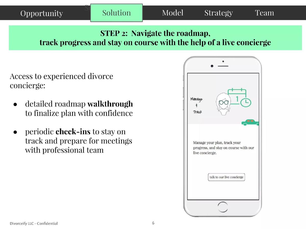 Divorceify pitch deck slide 6 of 15