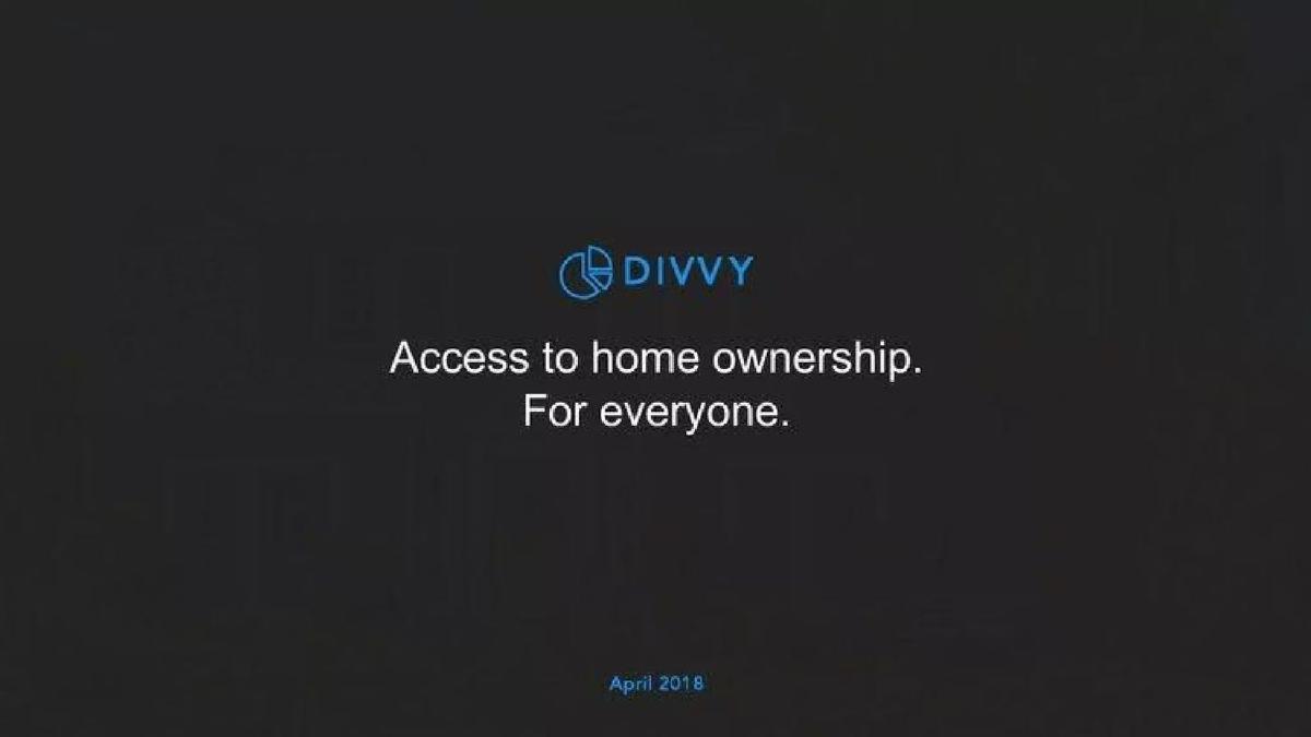 Divvy Homes pitch deck slide 1 of 14