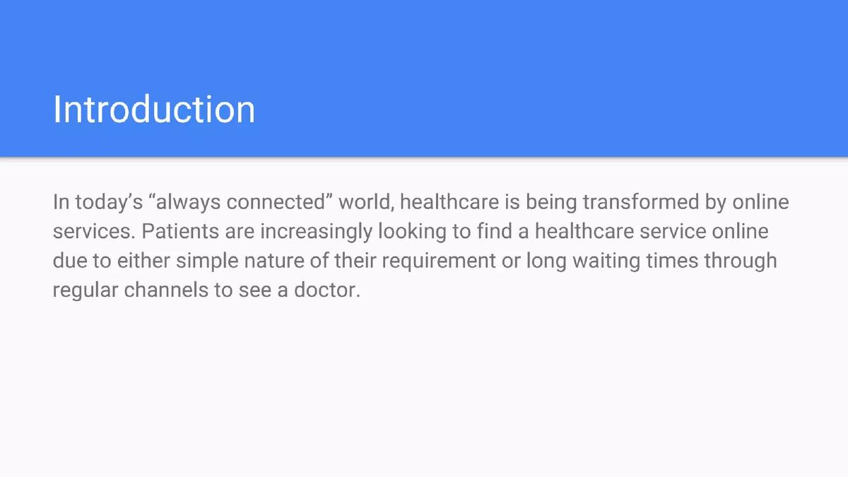 Doctor4US pitch deck slide 2 of 17