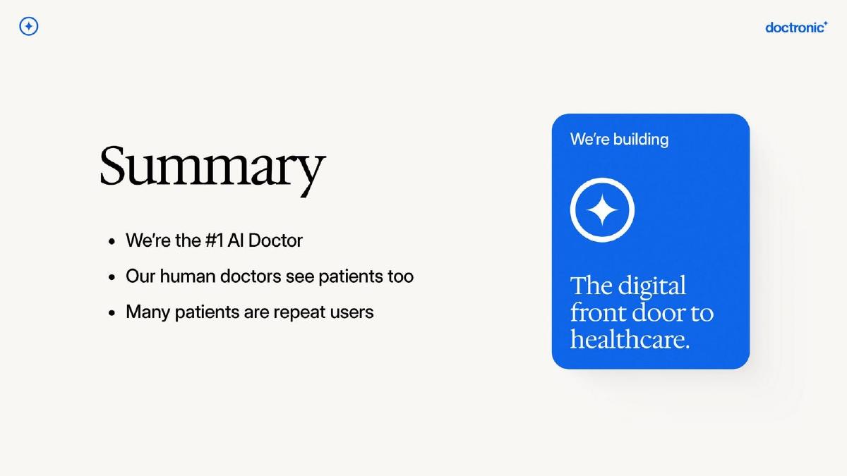 Doctronic pitch deck slide 2 of 11
