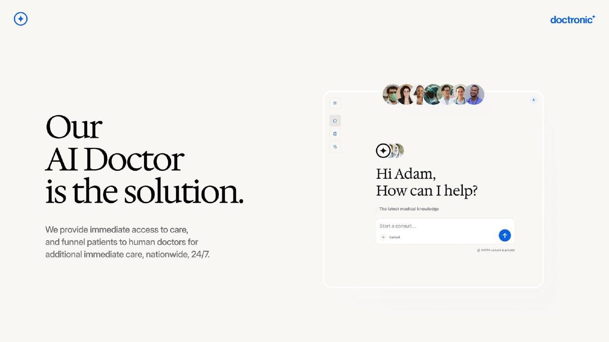 Doctronic pitch deck slide 5 of 11
