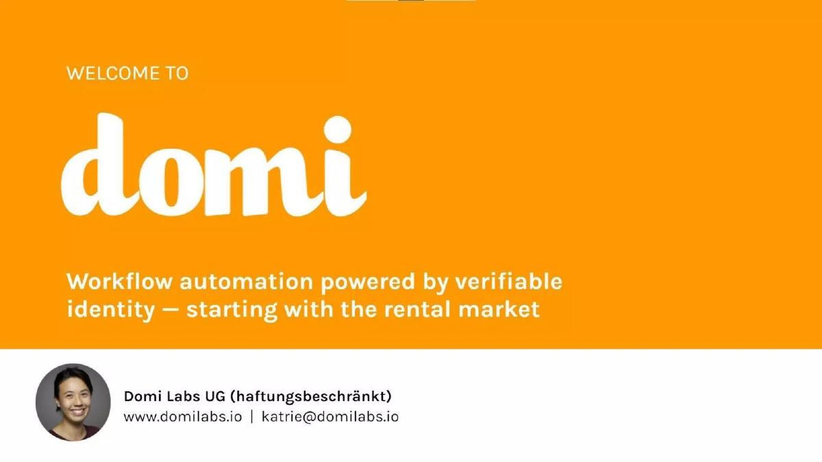 Domi Labs pitch deck slide 1 of 17