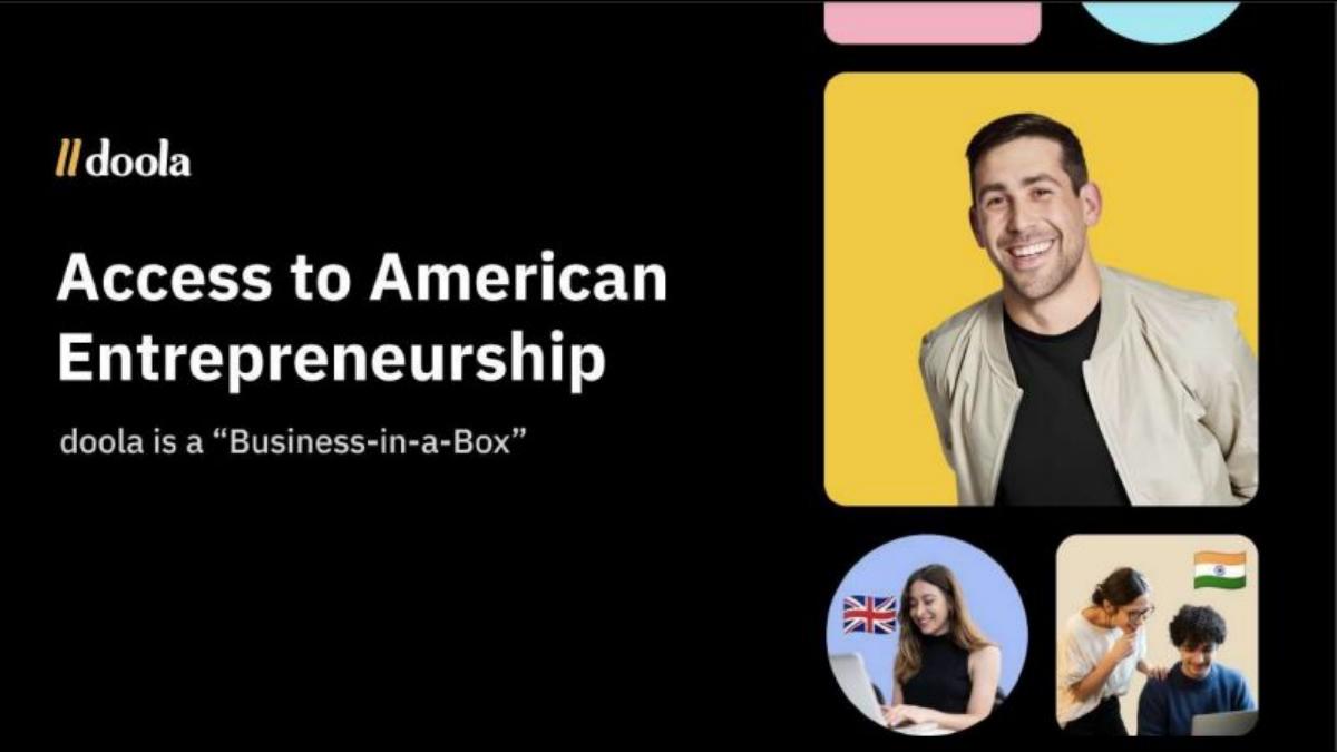 Doola pitch deck slide 1 of 15