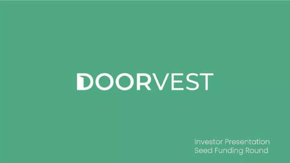 Doorvest pitch deck slide 1 of 9