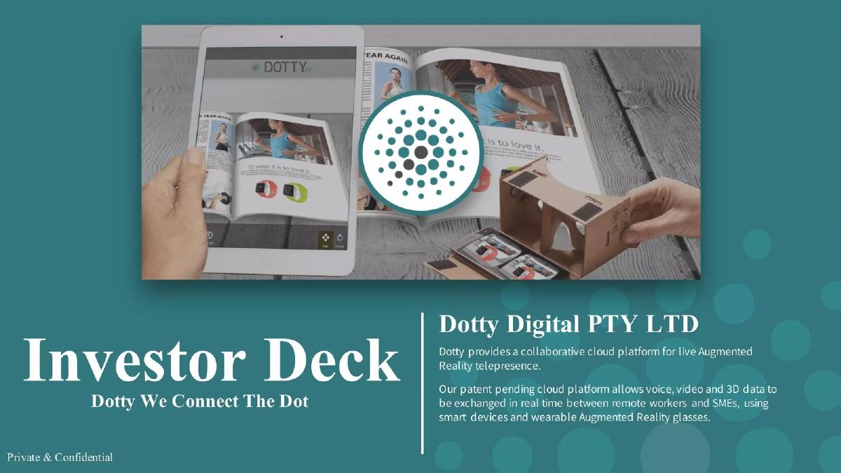Dotty AR (Dotty Digital PTY LTD) pitch deck slide 2 of 29