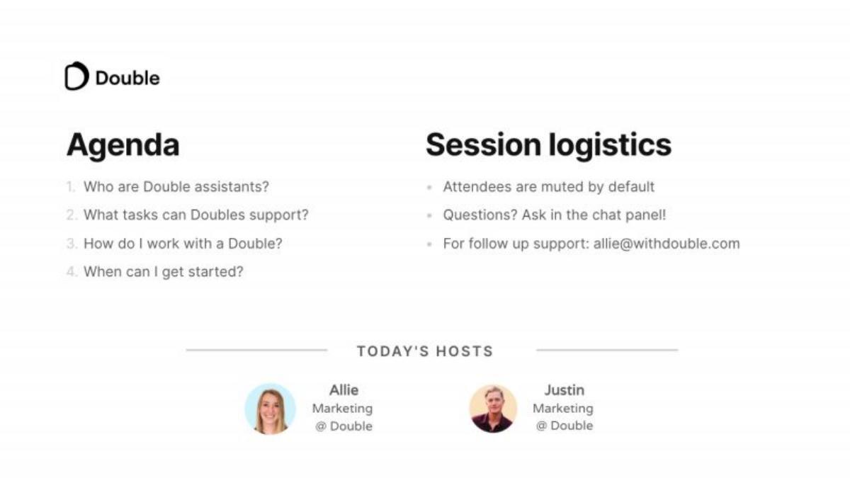 Double pitch deck slide 2 of 22