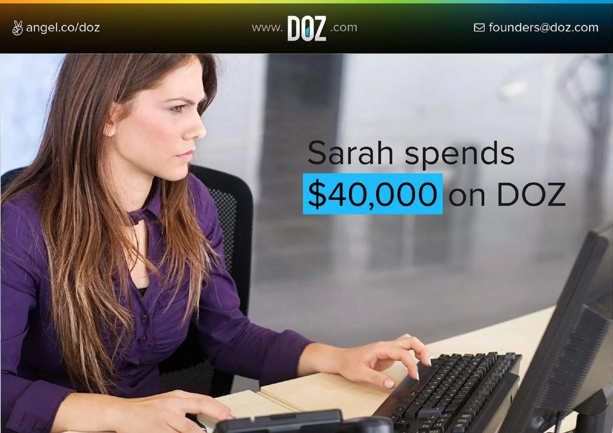 DOZ pitch deck slide 3 of 8