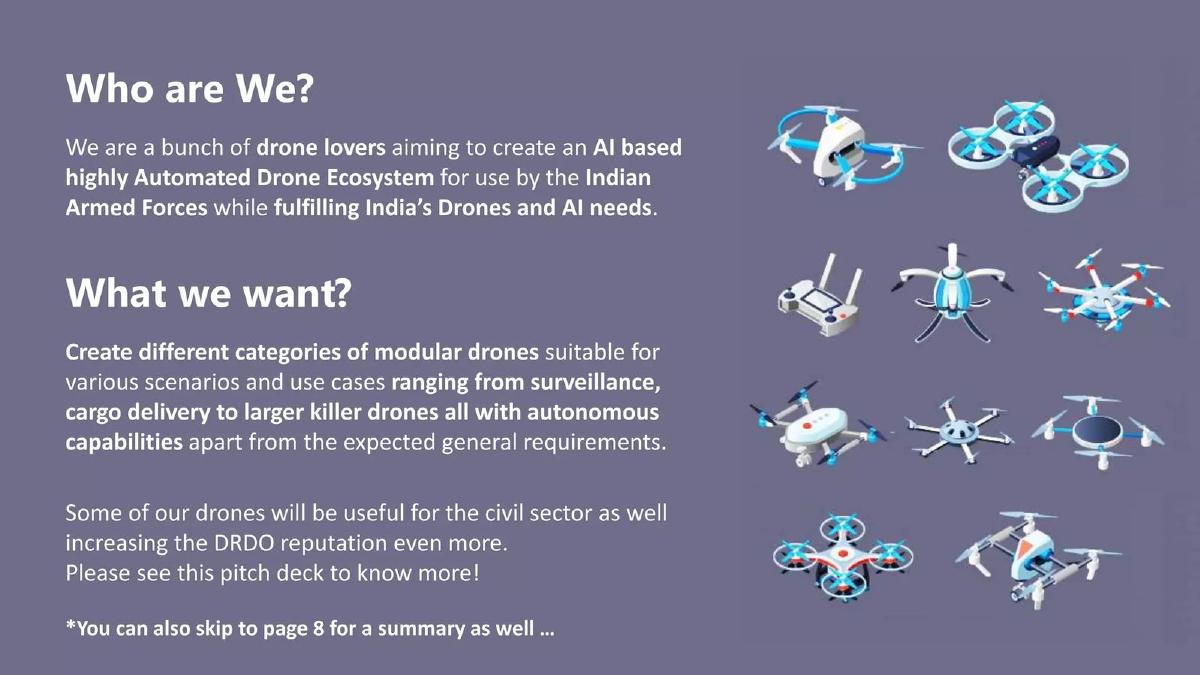DAS (Drone Automation and Services) pitch deck slide 2 of 9