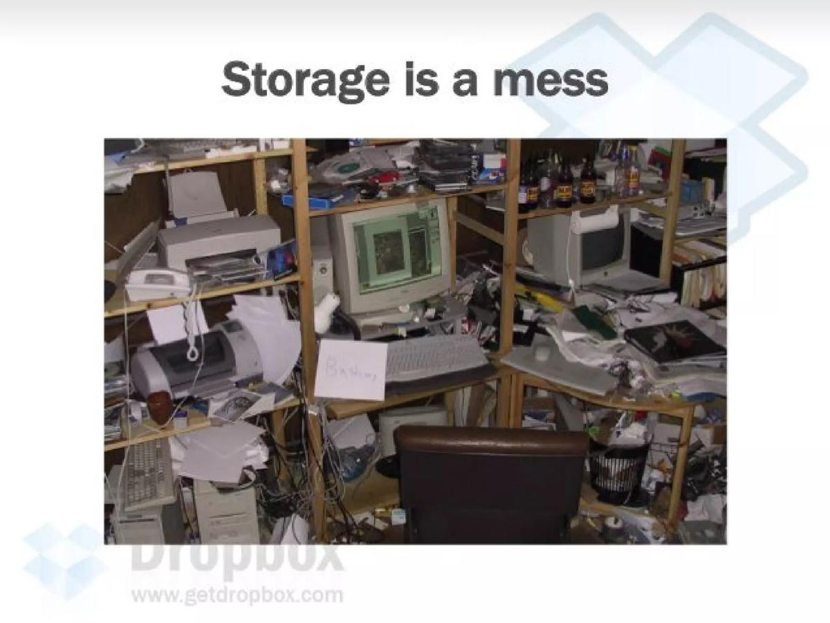 Dropbox pitch deck slide 2 of 22