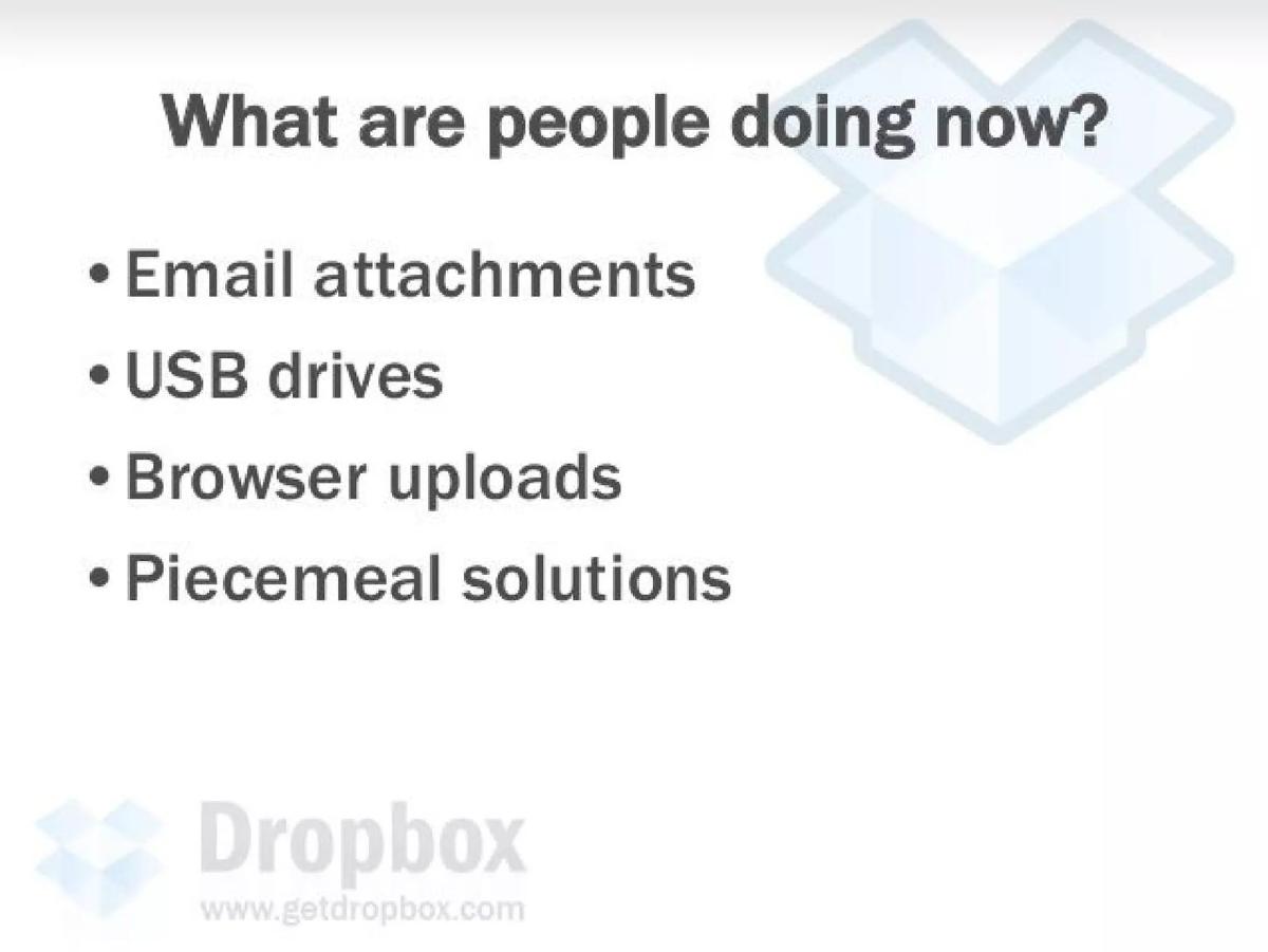 Dropbox pitch deck slide 4 of 22