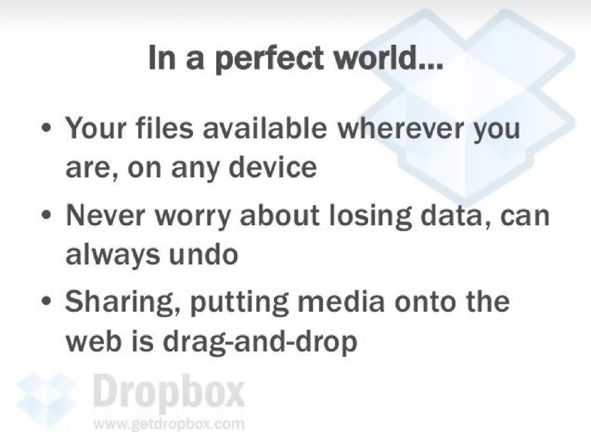 Dropbox pitch deck slide 5 of 22