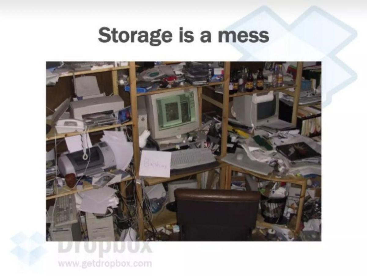 Dropbox pitch deck slide 2 of 17