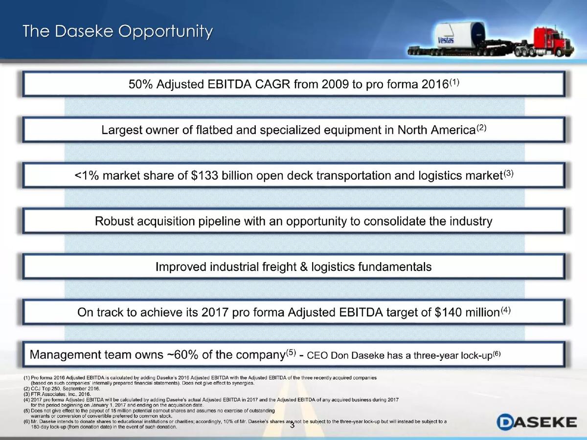 Daseke, Inc. pitch deck slide 4 of 23
